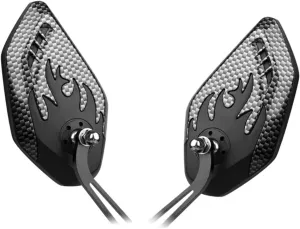 Vaguelly 1 Pair Aluminum Alloy Bike Rearview Mirror Universal Handlebar Mount for Mountain Bikes Rotating Reversing Mirror Reflective Surface