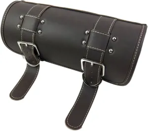 Vaguelly Motorcycle Fork Bag Pu Leather Handlebar Pouch for Scooter Cruiser Pack Car Head Bag Tool Holder Large Capacity