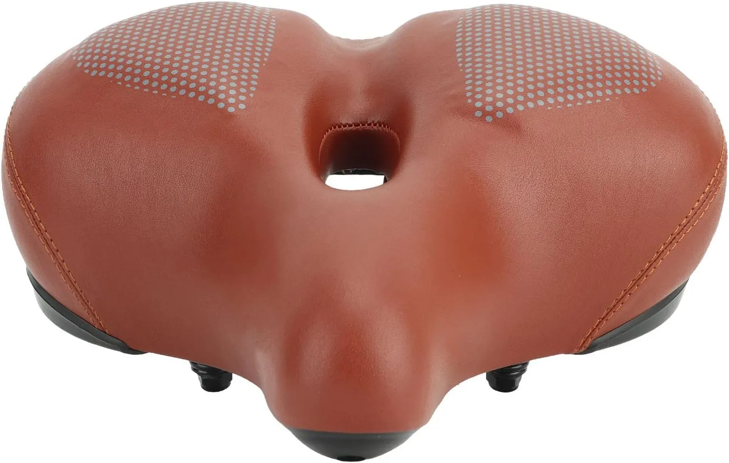 VBESTLIFE Wide Seat, Shock Absorbing Seat Cushion Soft Silicone Saddle for Men Women Brown