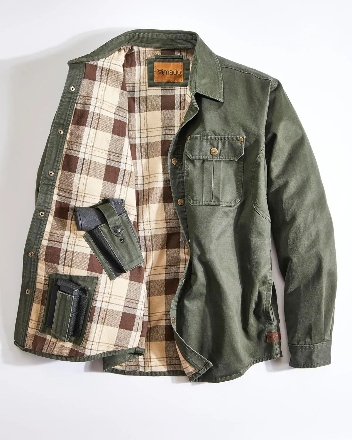 Venado Cotton Suede Concealed Carry Shirt Jacket