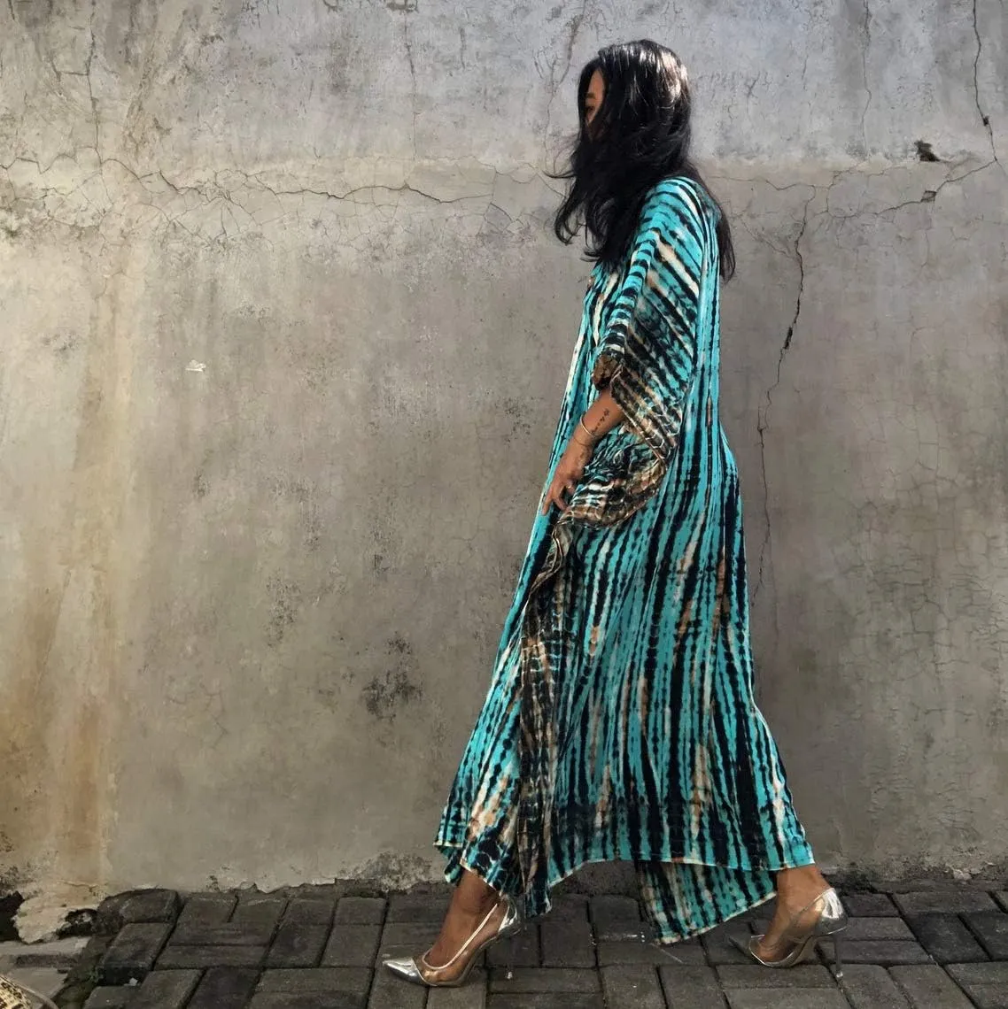 Venasha Womens Caftan Plus Size Kaftans Casual V Neck Caftans Long Soft Beach Maxi Dress for Summer