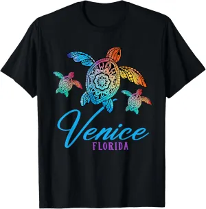 Venice Beach Tie Dye Sea Turtle Florida Family Vacation T-Shirt