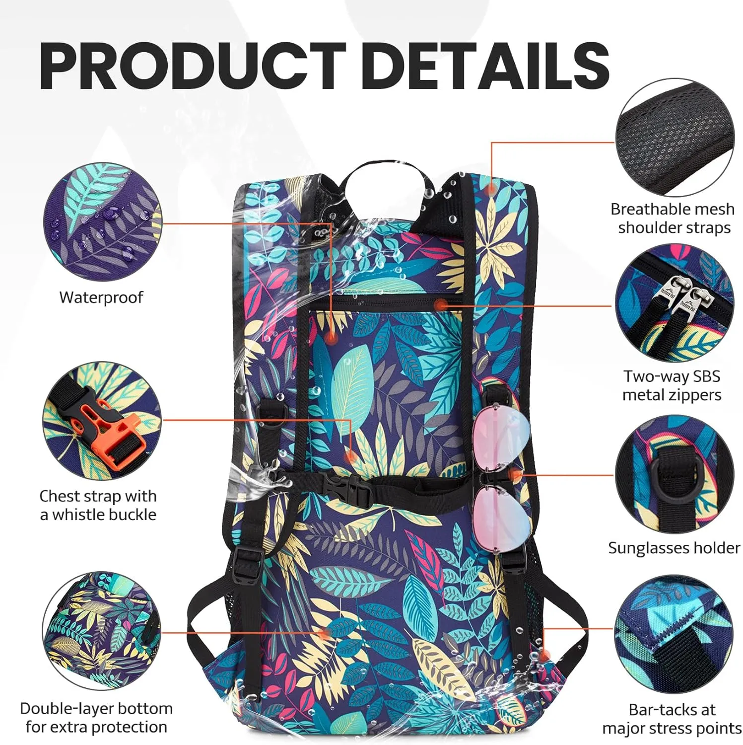 Venture Pal 40L Lightweight Packable Travel Hiking Backpack Daypack