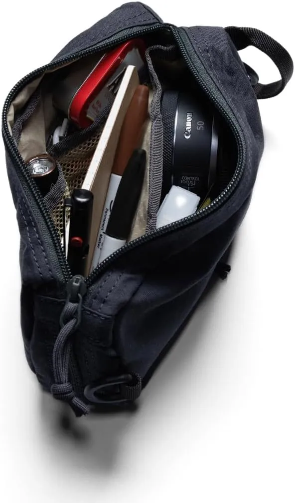 Venture Pouch | Multipurpose Tactical Mini Tool Bag | Durable Water Resistant Waxed Canvas | Dual-Sided Zipper Pouch | For Motorcycle, Bike, EDC, Pen, Pencil, Art, Tech & Travel
