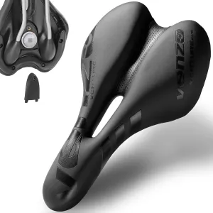 Venzo Comfortable Saddle Bike Seat | Soft & Durable Bicycle Seat for MTB, Road, Exercise, Trekking, Folding, Hybrid & Cruiser Bikes | Breathable & Ergonomic Design Bike Saddle for Lower Resistance