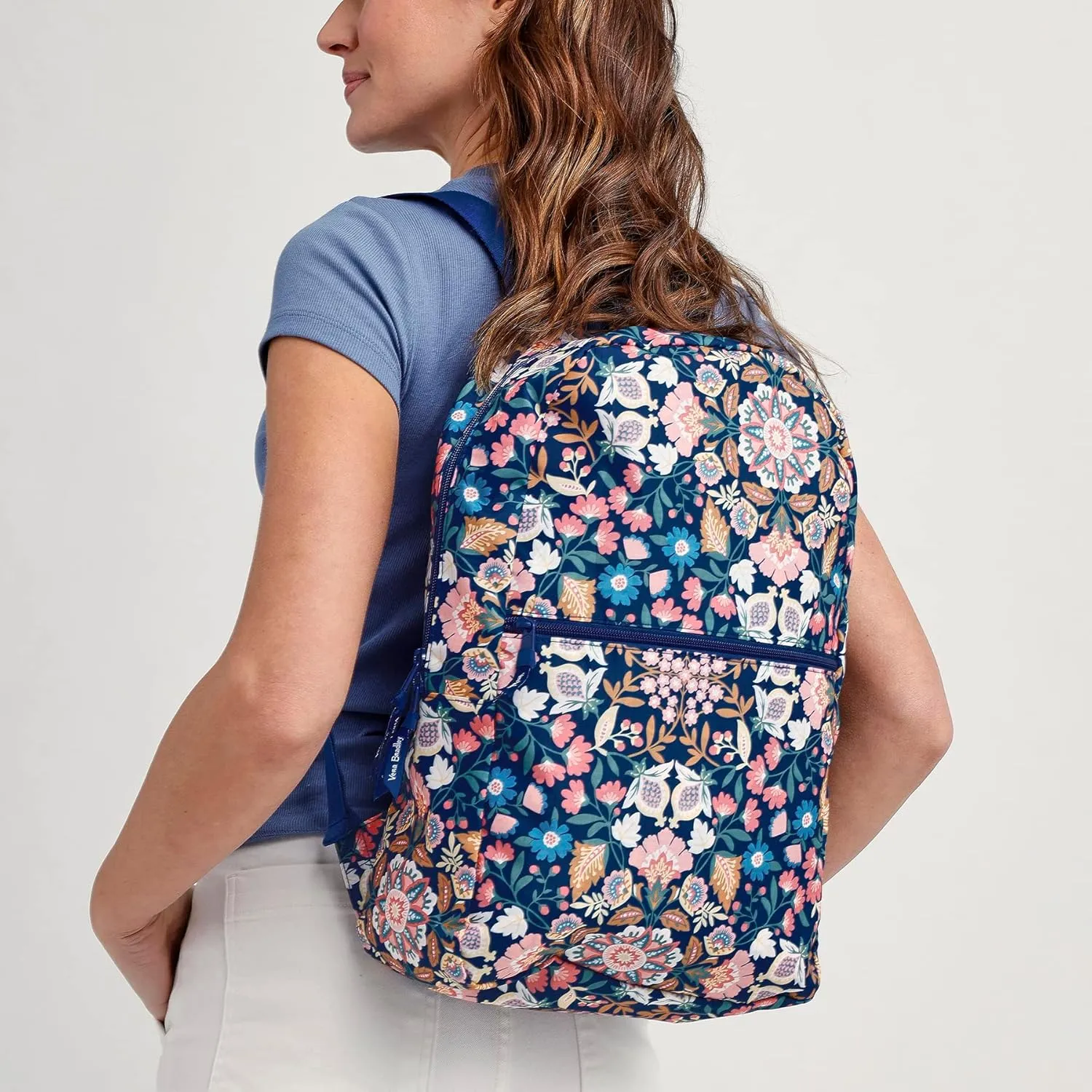 Vera Bradley Women's Ripstop Packable Backpack Travel Accessory, Botanical Ditsy, One Size