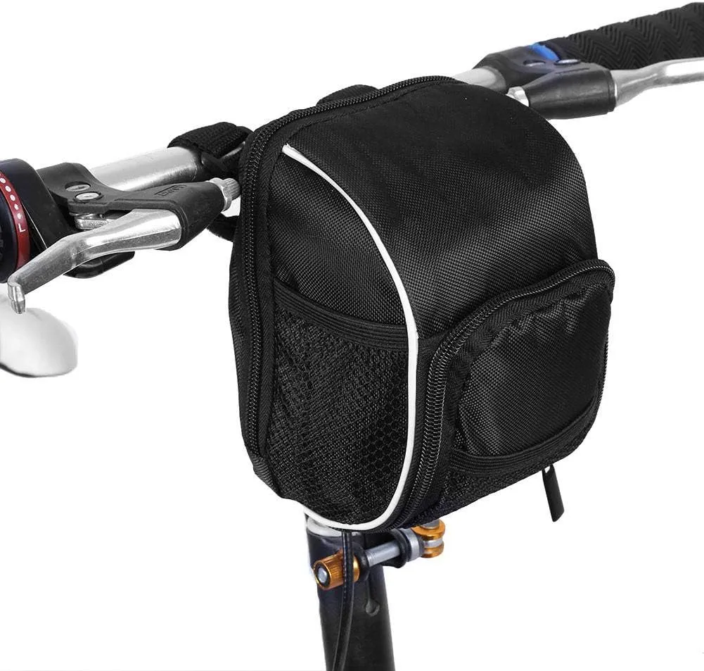 VGEBY Bicycle Handlebar Bag, Multi Function Quick Release Bike Cycling Front Frame Tube Pouch Kids Bike Bag Bike Handlebar Bag