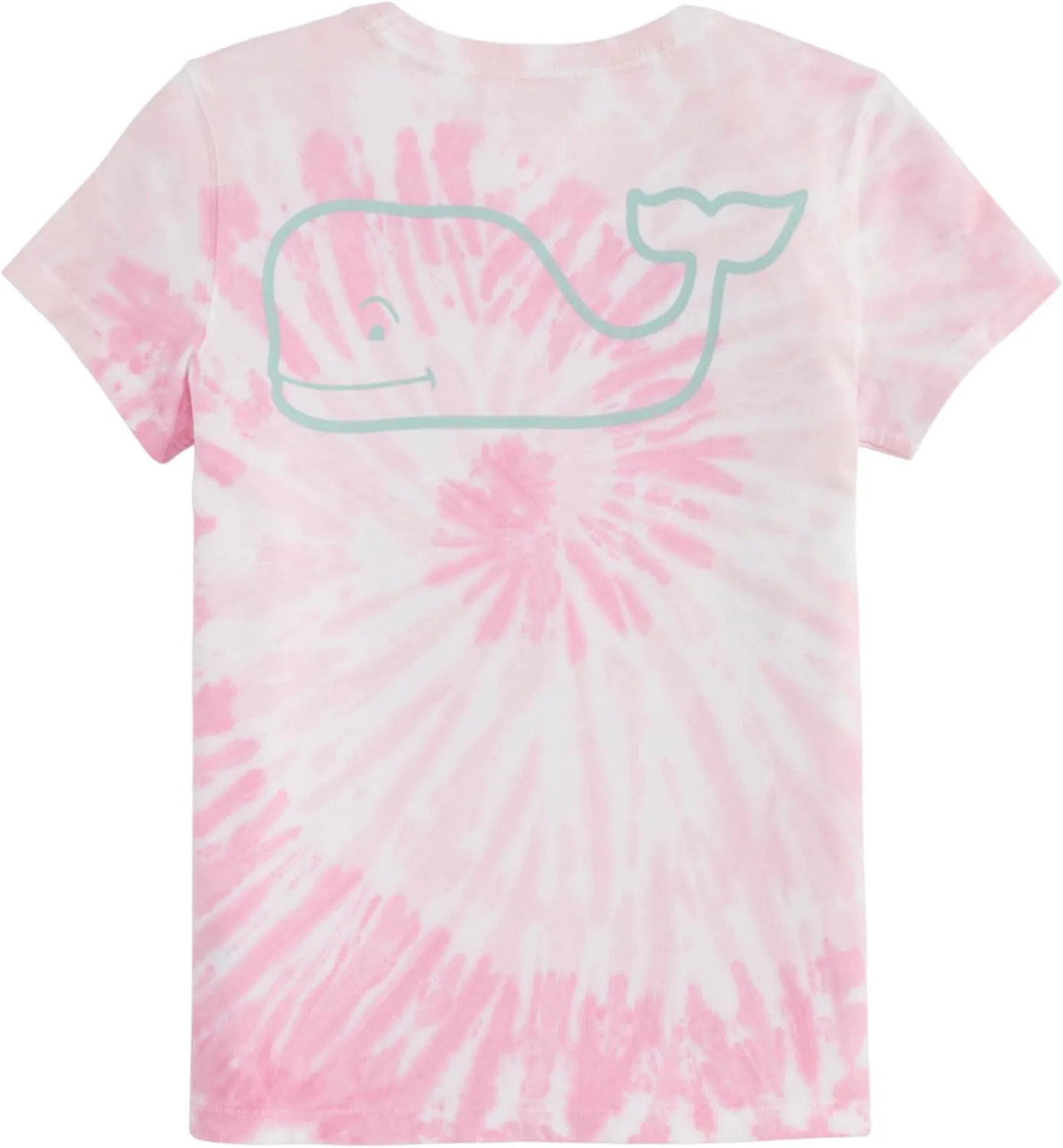 vineyard vines Girls' Vintage Whale Outline Swirl Tie Dye Short-Sleeve Tee