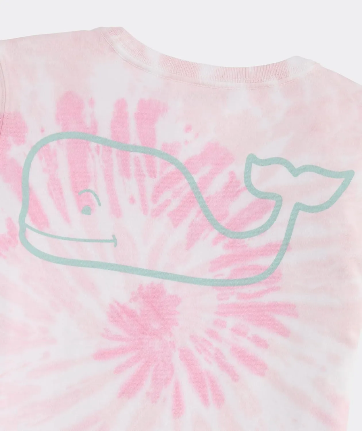 vineyard vines Girls' Vintage Whale Outline Swirl Tie Dye Short-Sleeve Tee