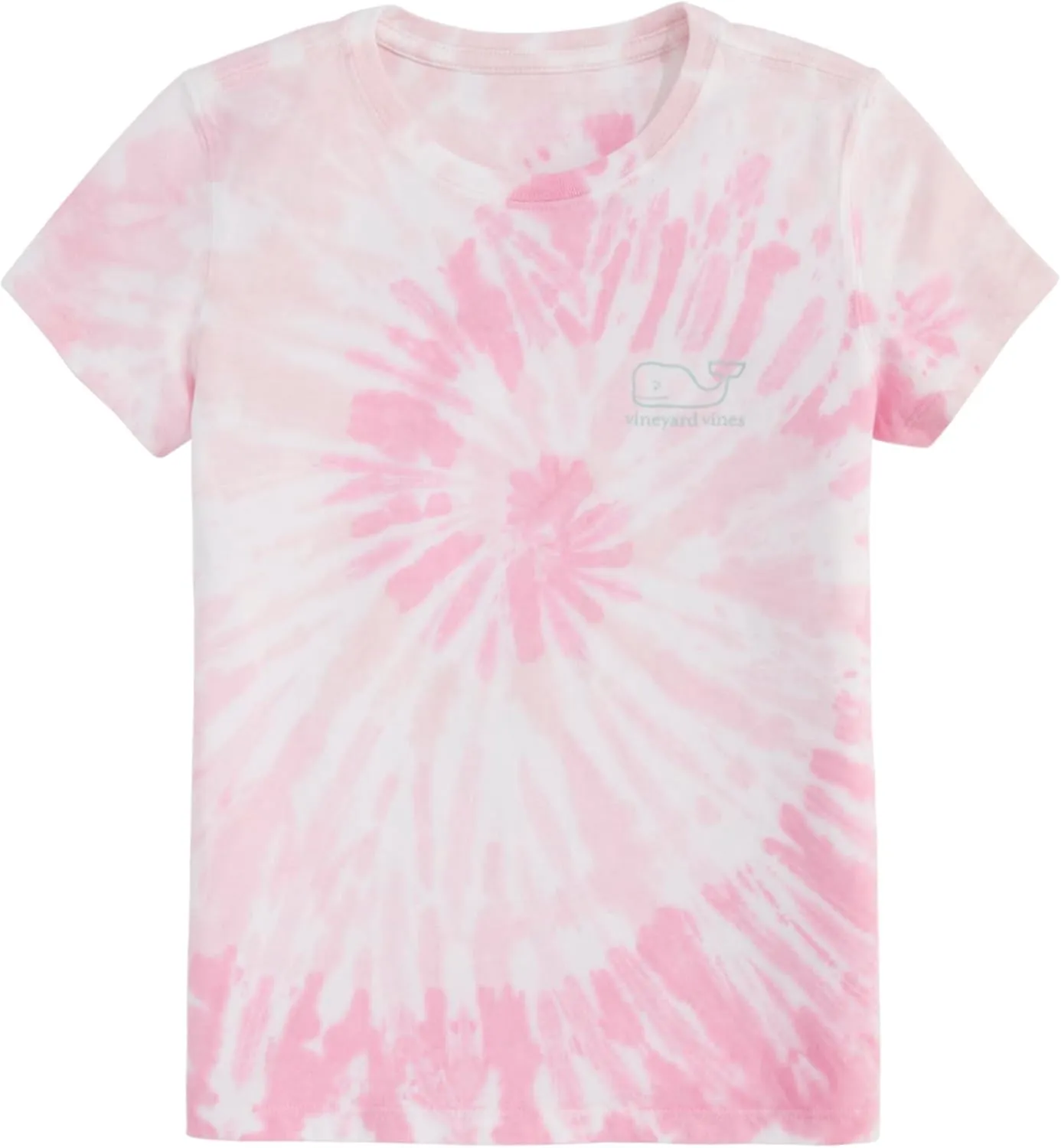 vineyard vines Girls' Vintage Whale Outline Swirl Tie Dye Short-Sleeve Tee