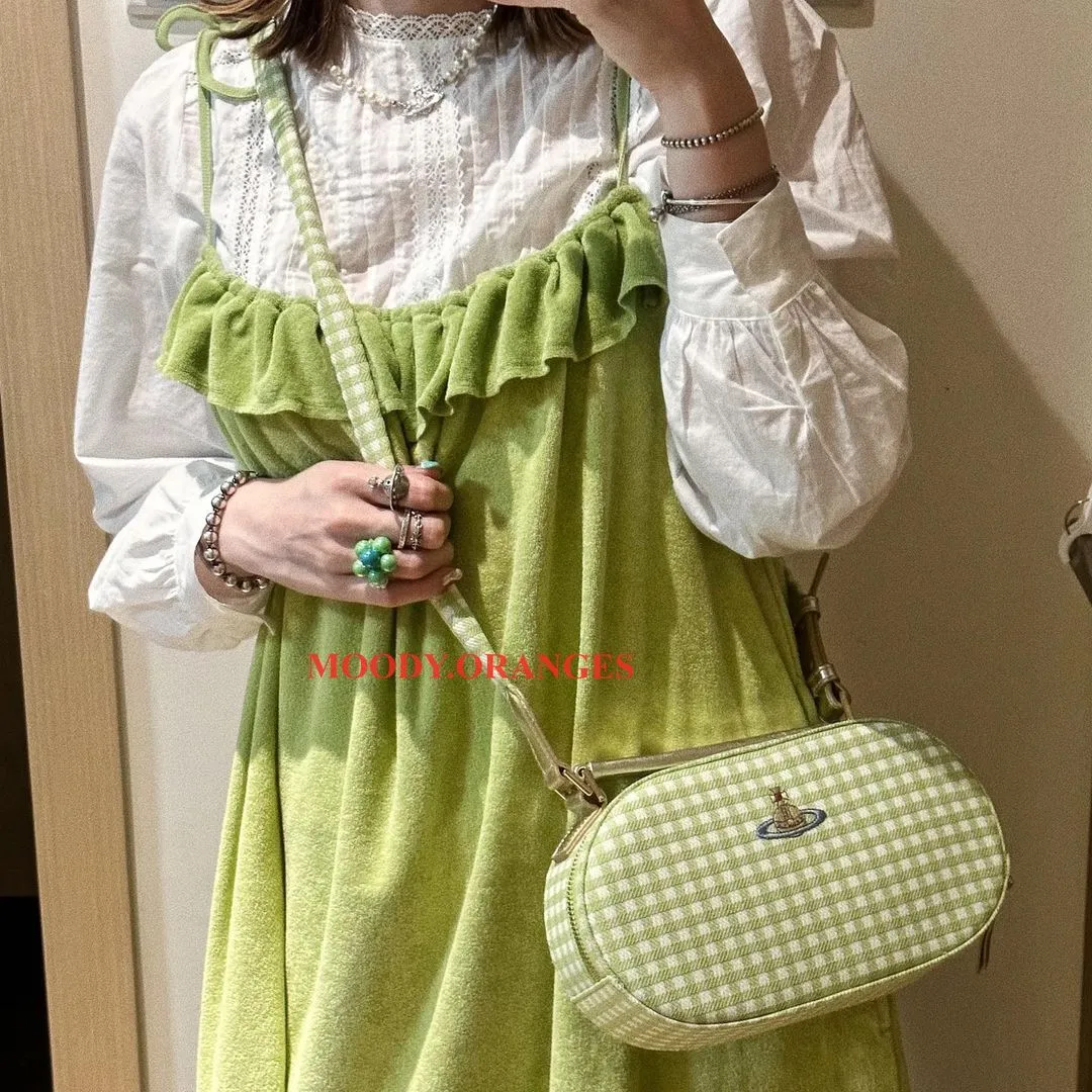 Vivienne Westwood Green Checkerboard Bag