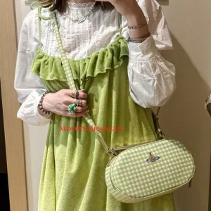 Vivienne Westwood Green Checkerboard Bag
