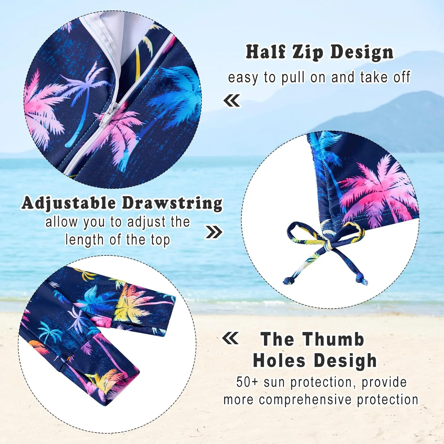 Vogseek Girls Swimsuit Two Pieces Rash Guard Bathing Suit UPF 50  Beach Swim Skirt with Shorts Swimwear 5-12T