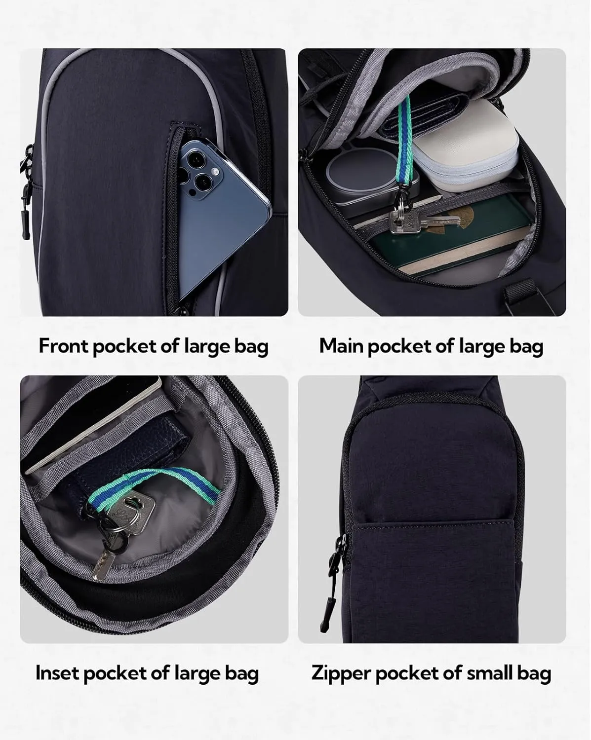 WATERFLY Crossbody Sling Backpack Sling Bag: Small and Stylish Design for Hiking Travel and Everyday Use