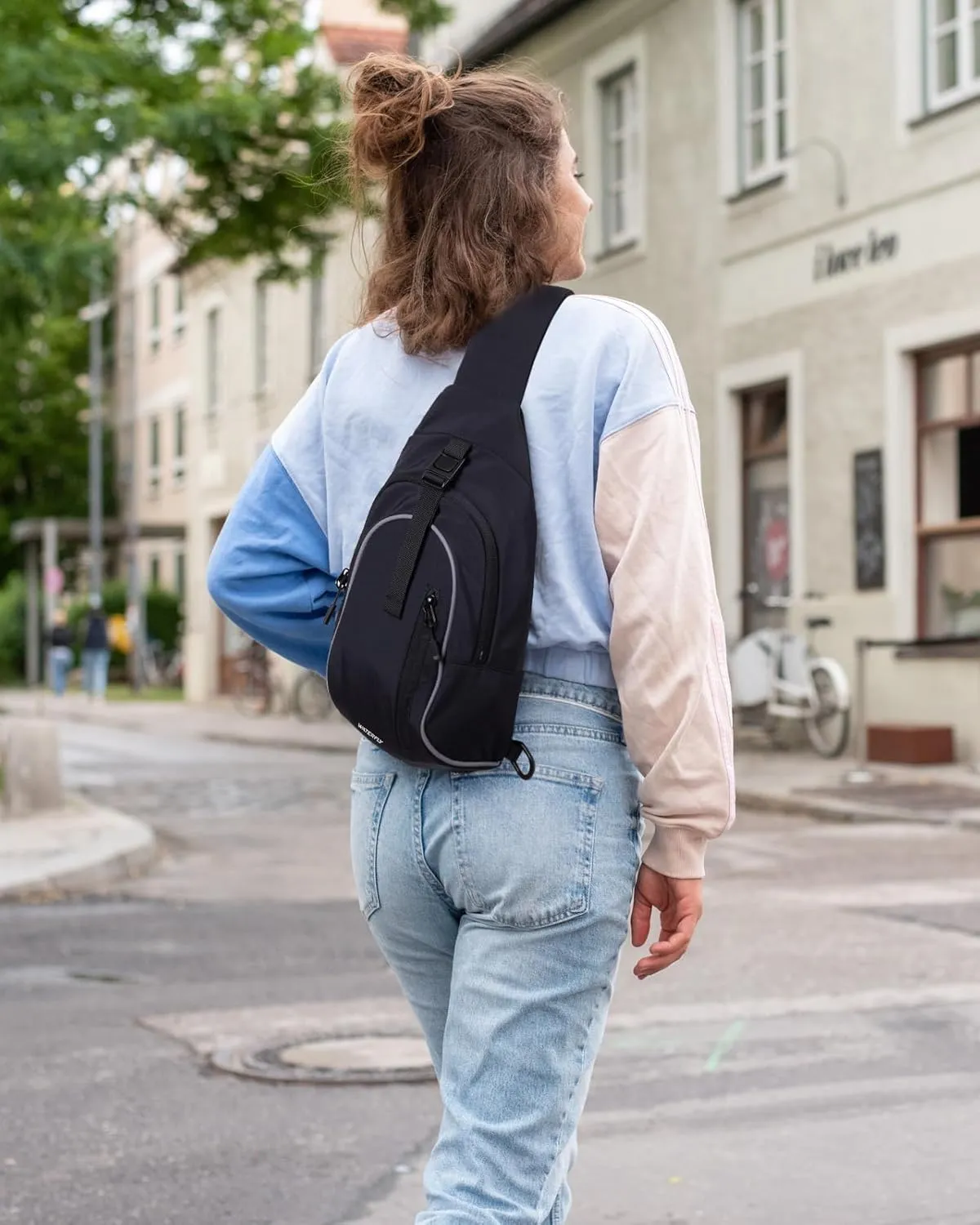 WATERFLY Crossbody Sling Backpack Sling Bag: Small and Stylish Design for Hiking Travel and Everyday Use