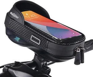 Waterproof Bike Phone Mount - Touch Screen Holder for 7'' Phones, 360° Rotation & Shockproof Handlebar Bag - Ideal for Cycling, Motorcycle, Electric Bike Accessories