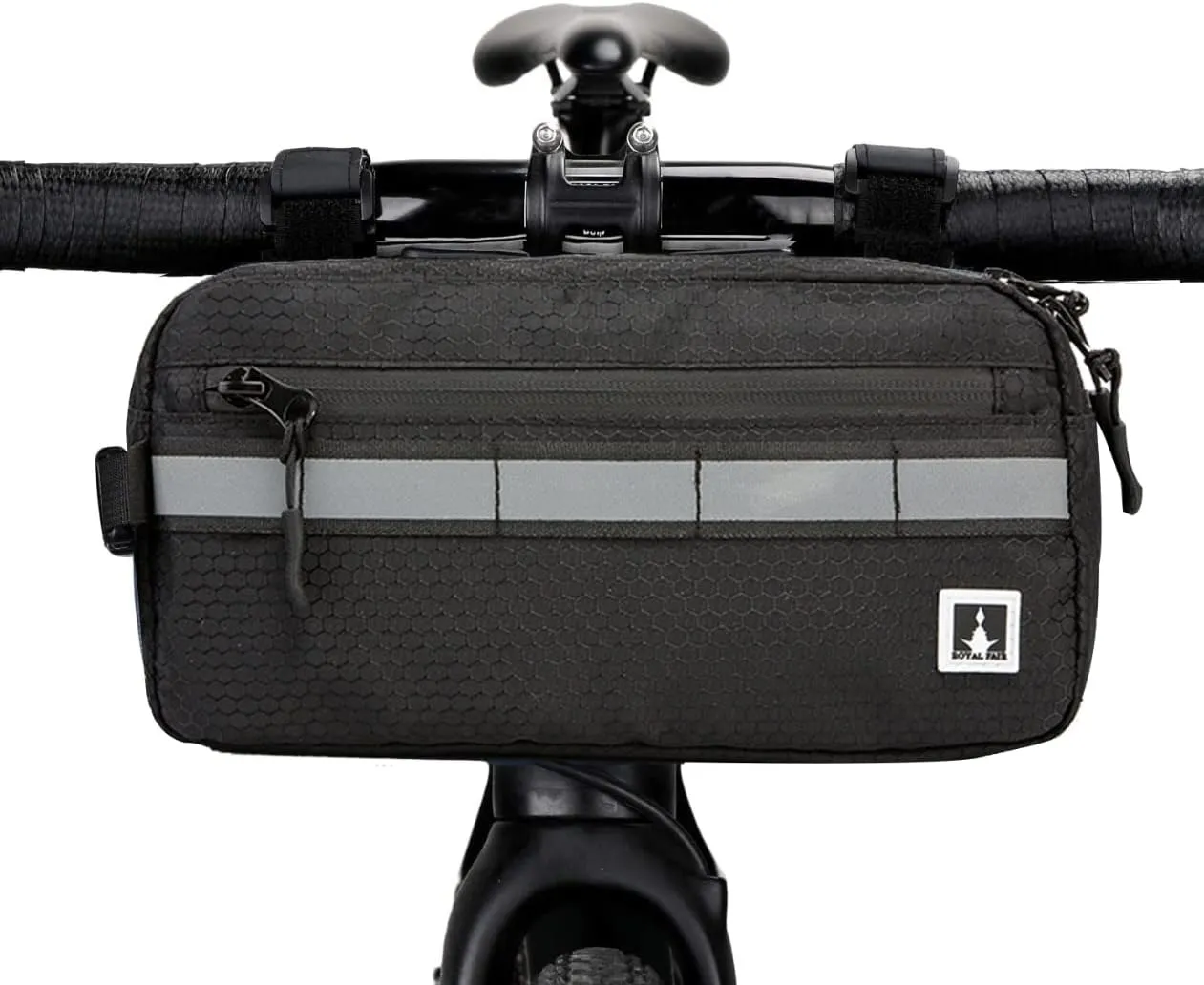 Waterproof Handlebar Bag for Kids Bikes, Convertible Crossbody Bag (Black)