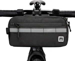 Waterproof Handlebar Bag for Kids Bikes, Convertible Crossbody Bag (Black)