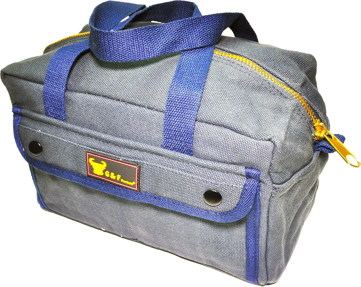 Waxed Canvas All Purpose Military Style Duffle Bag, Water-Resistant, Adjustable Strap, Fully Lined, Double Zipper Closure, heavy Duty, Olive Green