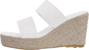 Wedge Sandals for Women 2025 Comfortable Orthopedic Slip on Sandals Open Toe Raffia Slippers Summer Casual Chunky Sandal Outdoor Shoes