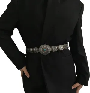Western Belts for Woman Cowgirl Concho Belts Country Concert Rodeo Outfits Women Turquoise Belt for Jeans Dresses