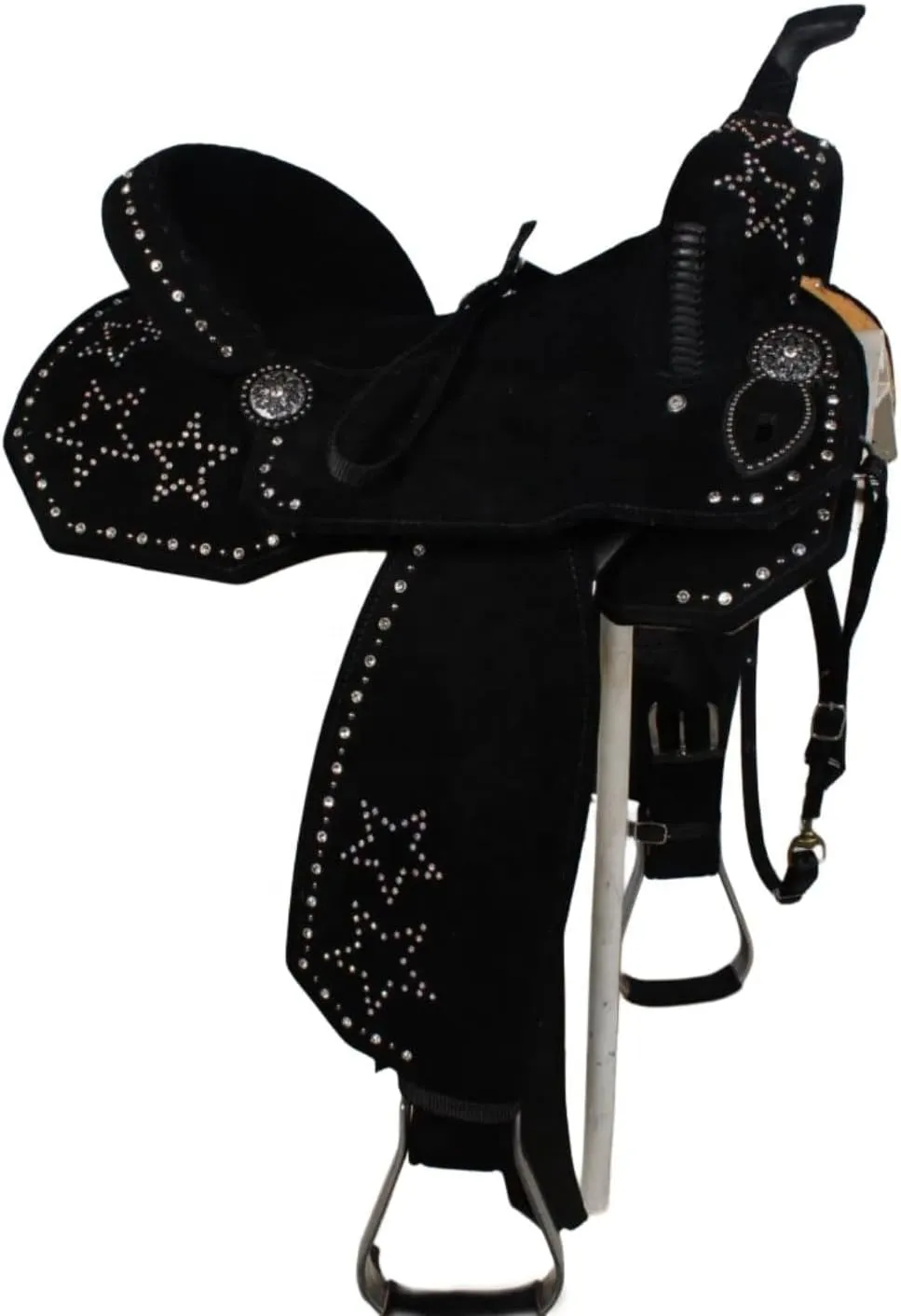 Western Horse Saddles Barrel Racing Wooden Tree Handmade Premium Leather Comfort Horses Trail Equestrian Tooled Carved Horse Saddle Riding Size: 10-18 inches Seat, KQ04