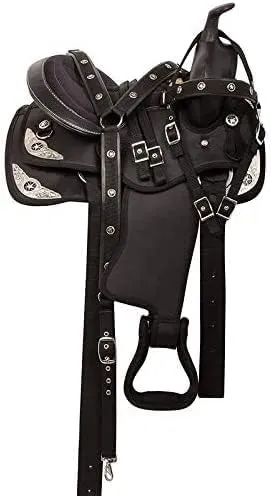 Western Synthetic Horse Saddle Lightweight Barrel Racing Saddle Trail Equestrian Horse Saddle Size 14 to 18 Inches Seat Model No. 16