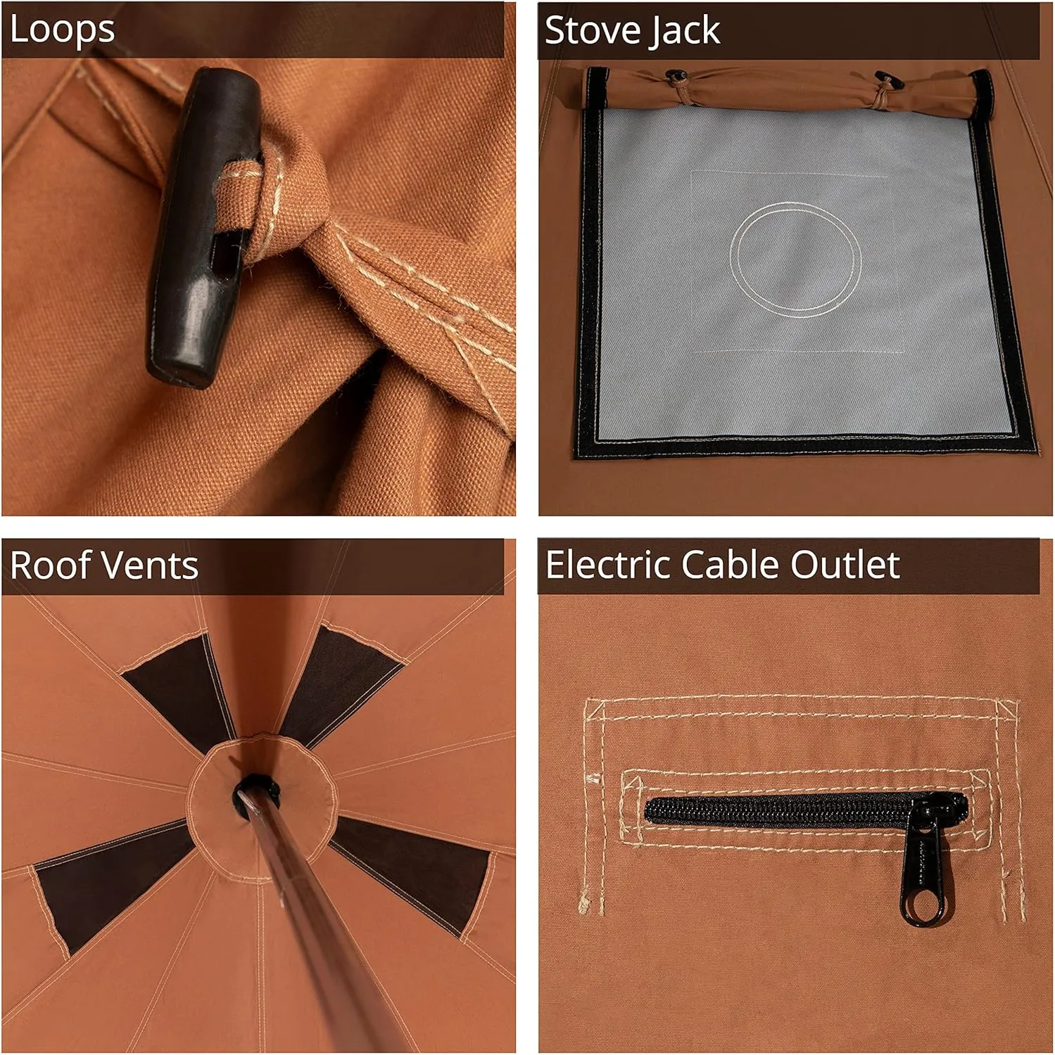 WHITEDUCK Regatta Canvas Bell Tent - w/StoveJack, Waterproof, 4 Season Luxury Camping and Glamping Yurt Tent Outdoor