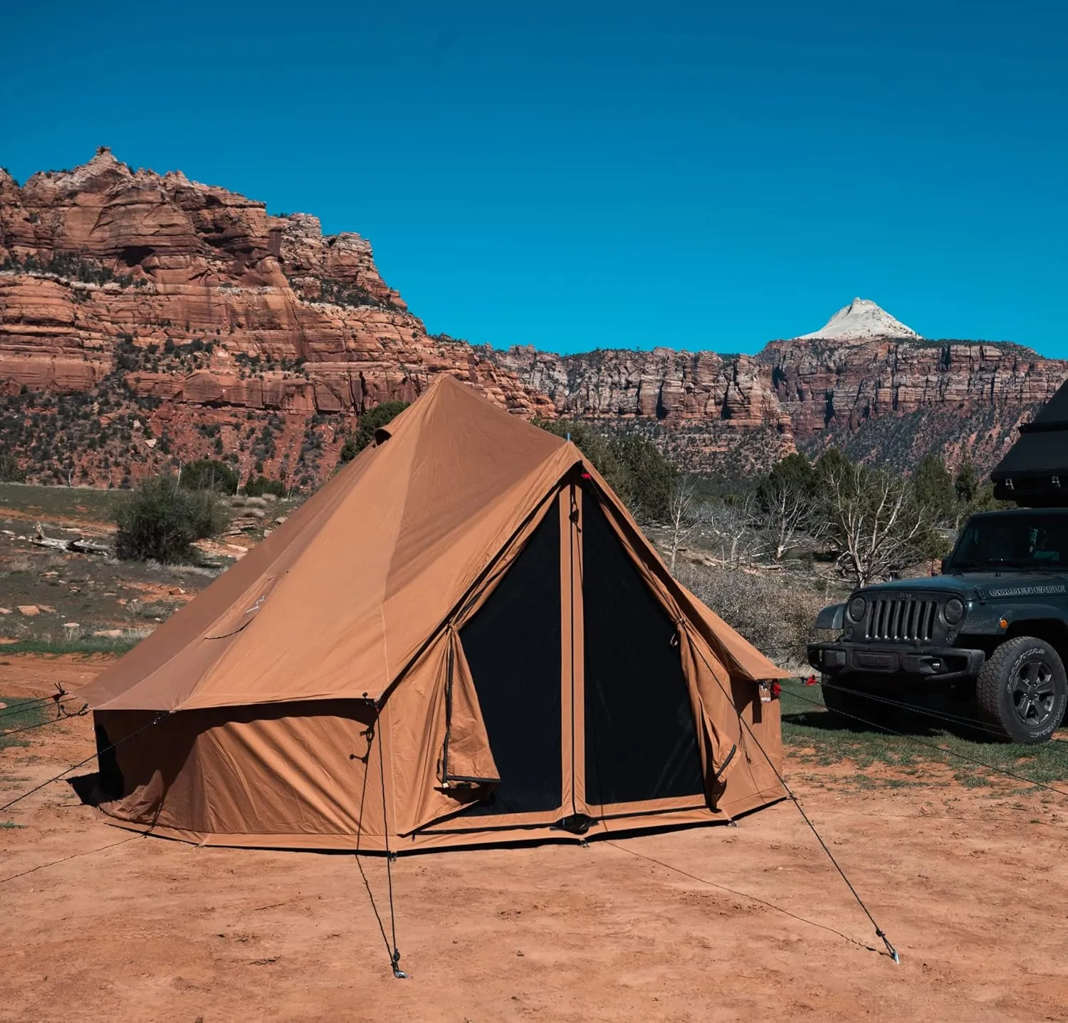 WHITEDUCK Regatta Canvas Bell Tent - w/StoveJack, Waterproof, 4 Season Luxury Camping and Glamping Yurt Tent Outdoor