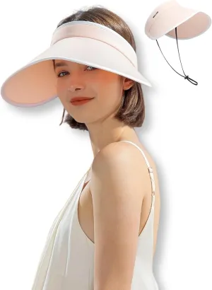 Wide Brim Visor Sun Hat UPF 50  Sun Protection Women Quick Dry Foldable Hat Travel Summer Vacation Seaside Outdoors Hat