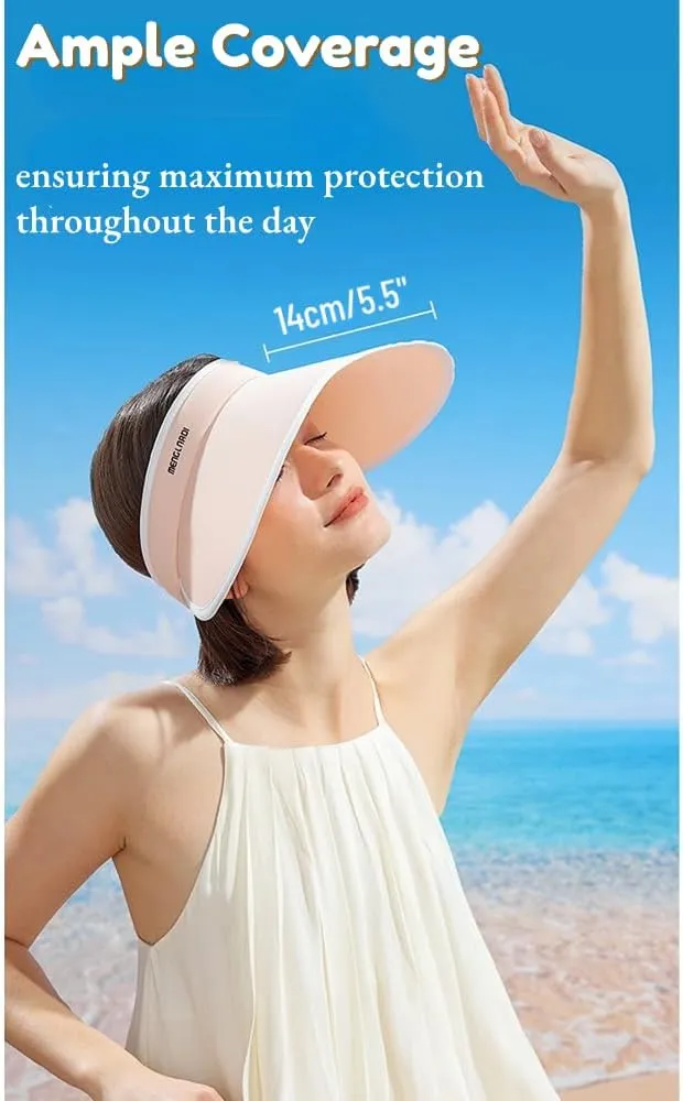 Wide Brim Visor Sun Hat UPF 50  Sun Protection Women Quick Dry Foldable Hat Travel Summer Vacation Seaside Outdoors Hat