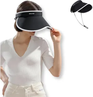 Wide Brim Visor Sun Hat UPF 50  Sun Protection Women Quick Dry Foldable Hat Travel Summer Vacation Seaside Outdoors Hat