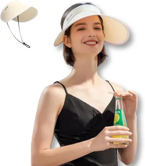 Wide Brim Visor Sun Hat UPF 50  Sun Protection Women Quick Dry Foldable Hat Travel Summer Vacation Seaside Outdoors Hat