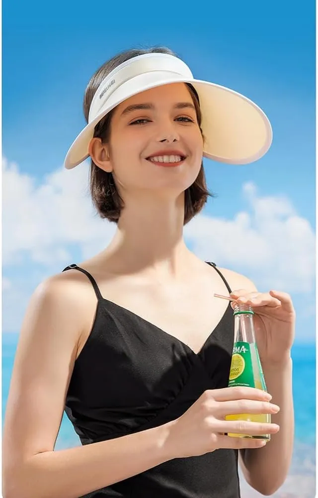 Wide Brim Visor Sun Hat UPF 50  Sun Protection Women Quick Dry Foldable Hat Travel Summer Vacation Seaside Outdoors Hat