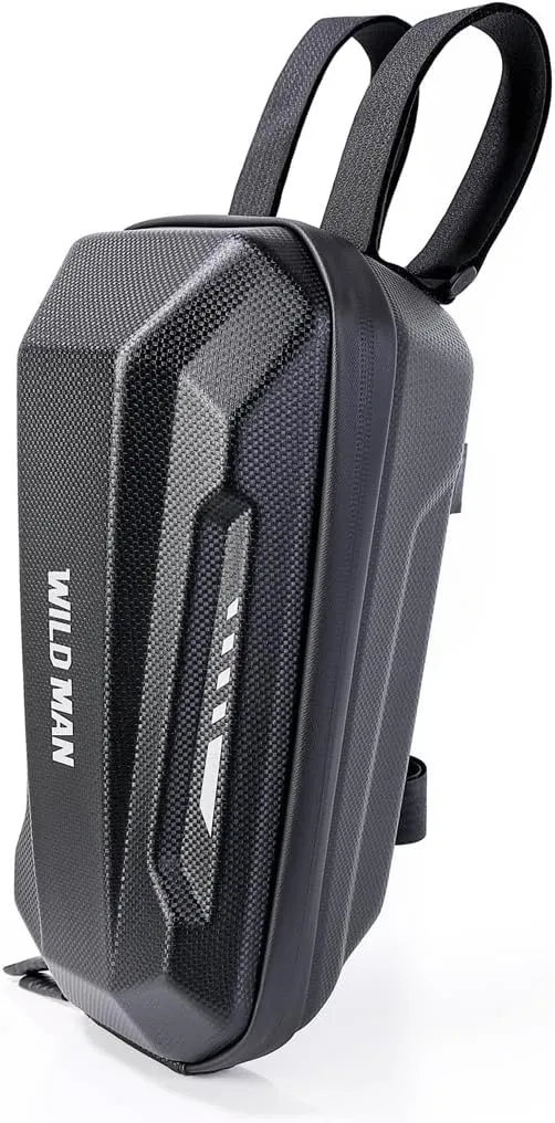 WILD MAN 2L or 3L Hard Shell Rainproof Scooter Storage Bag for Kick Scooters Folding Bike KickBoard Handlebar Bag MTB