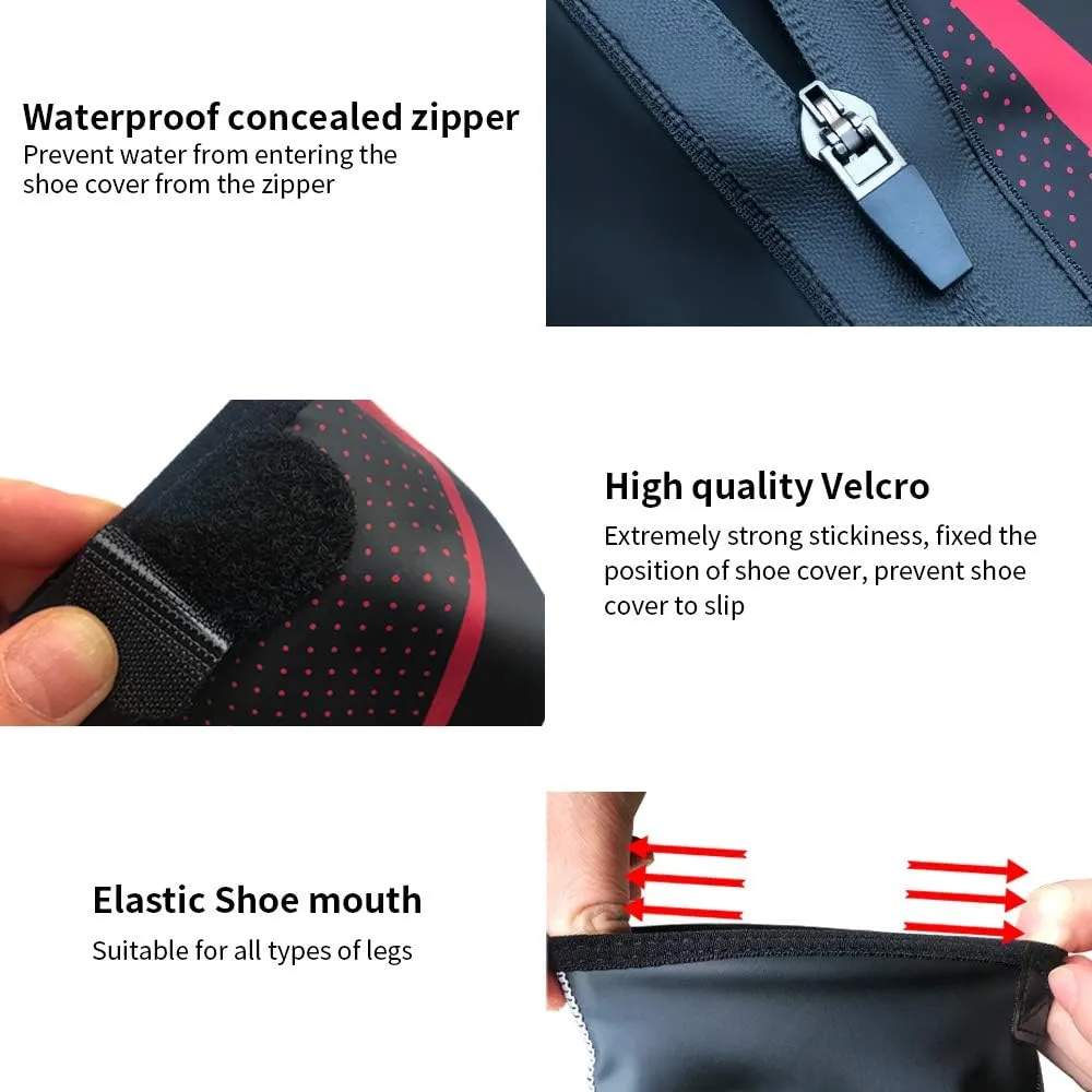 Winter Warm Bike Shoes Cover Thermal Cycling Shoe Covers Waterproof Shoescover for Men Women, Road MTB Bicycle Overshoes