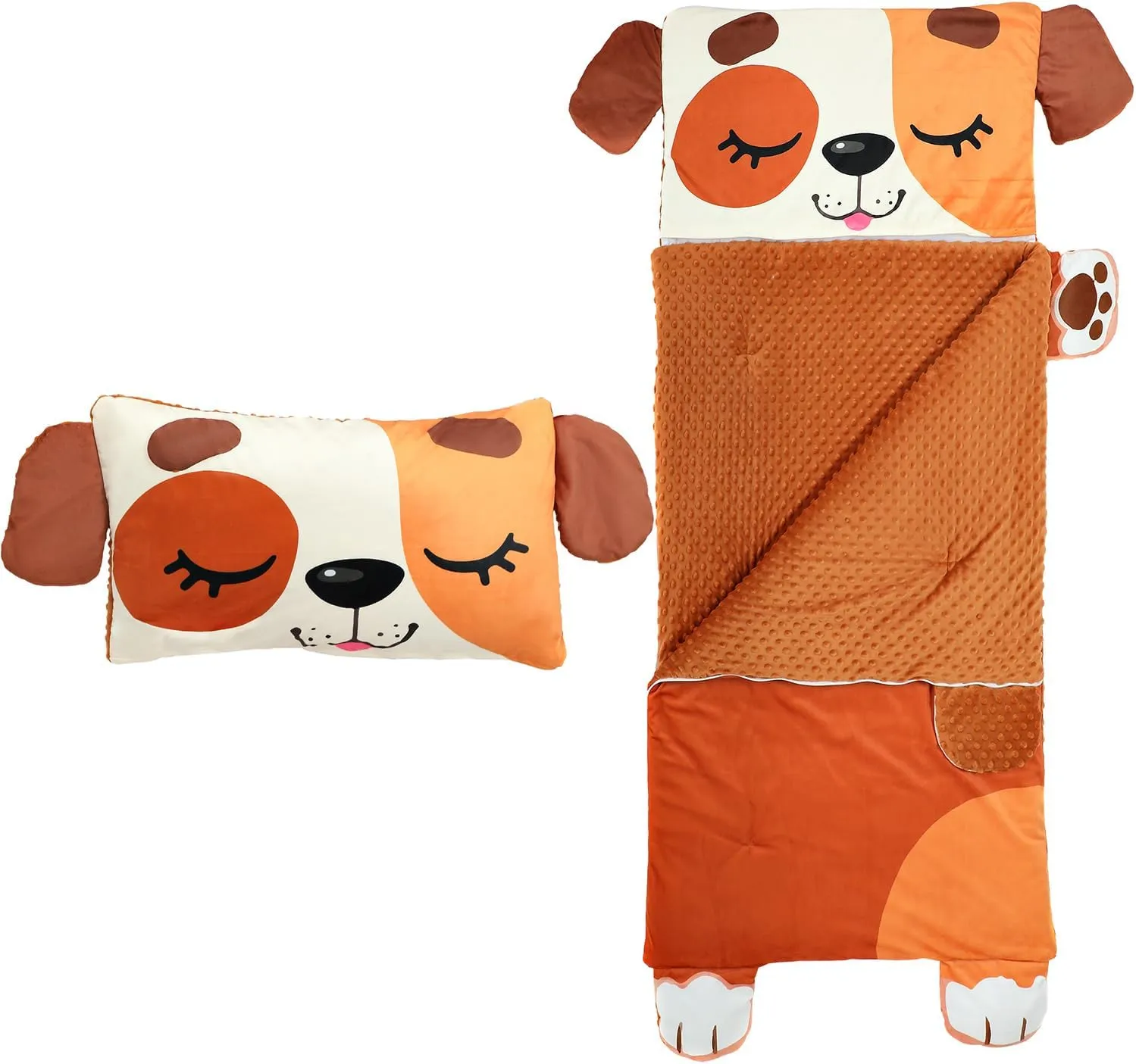 Wizland Kid Sleeping Bag-Thick Large Cut Sleeping Bag 61.8"×28.3" for Kindergarten -Removable Flannel School Mat for Boys and Girls Super Soft, Warm, Cozy
