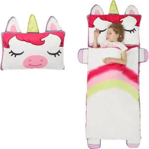 Wizland Kid Sleeping Bag-Thick Large Cut Sleeping Bag 61.8"×28.3" for Kindergarten -Removable Flannel School Mat for Boys and Girls Super Soft, Warm, Cozy