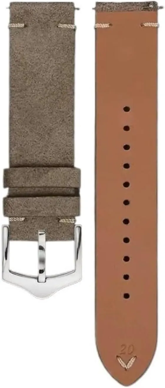 WOCCI Reverse Suede Leather Watch Band 18mm 20mm 22mm Quick Release Watch Strap For Men Luxurious Vintage Replacement Bracelet