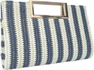 Women Clutch Top Handbags Straw Raffia Bag Purse Woven Tote CrossBag for Women Beach Summer Travel