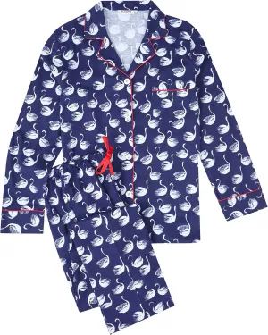 Women Pajamas Set - 100% Cotton Flannel Pajamas Women Warm PJs Set