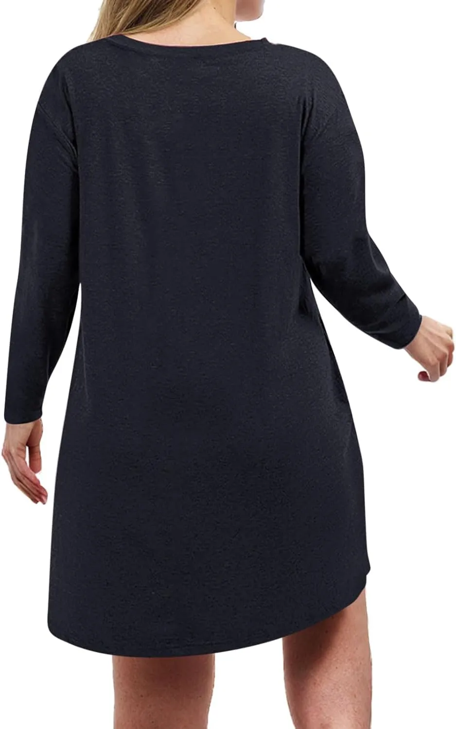 Womens Spring Dresses,Flowy Tie Dye Plus Size Dresses Crewneck Shift Long Sleeve Dress Going Out Vacation Date Night