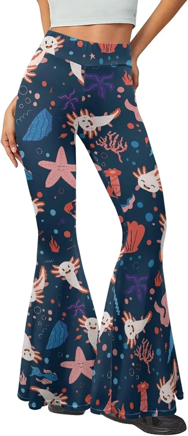 Women's Yoga Pants Flare Leggings Bootcut Workout Pants Stretch Casual Bell Bottom Pants