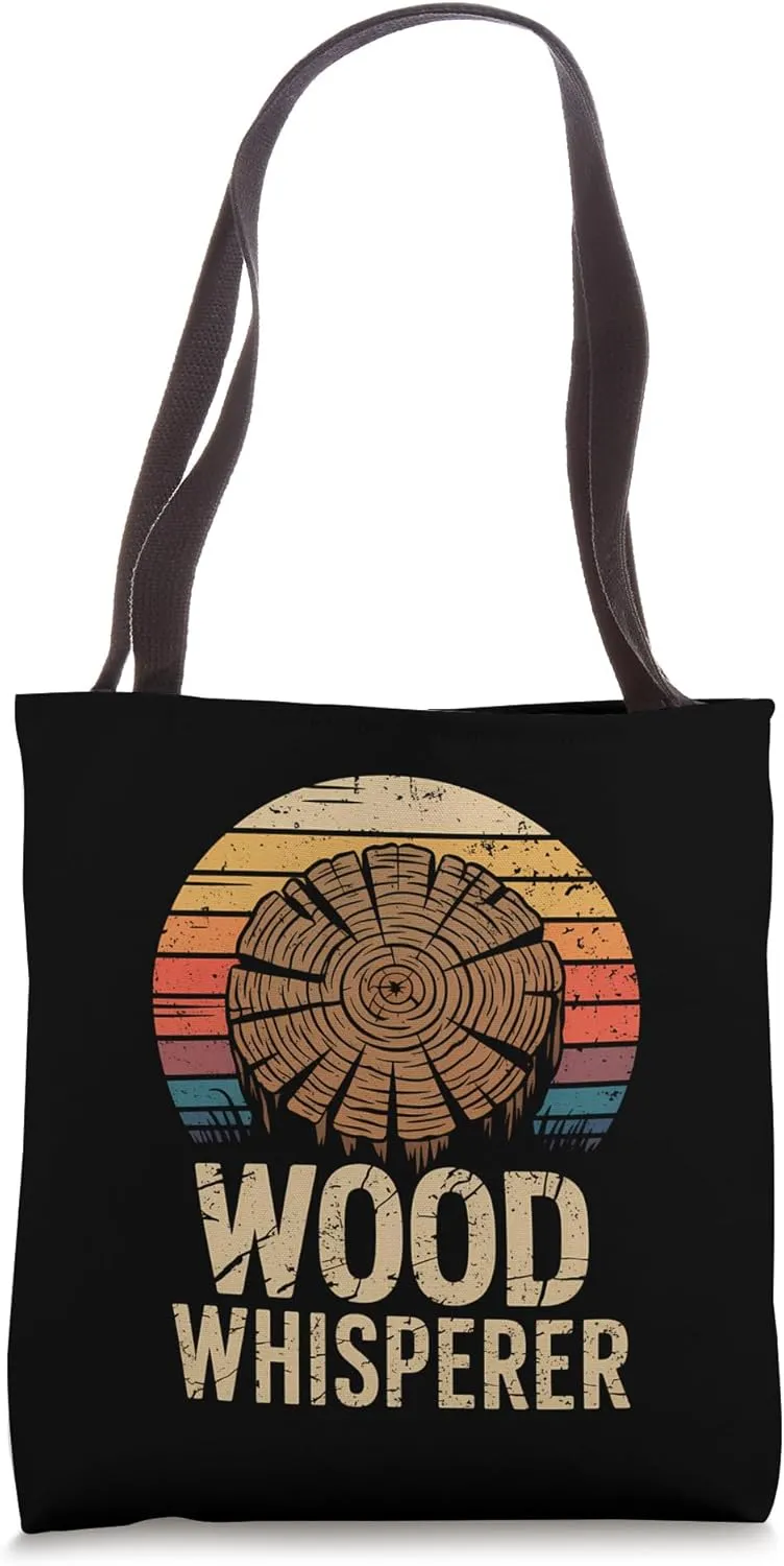 Wood Whisperer Funny Woodworker Carpenter Woodcarver Tote Bag