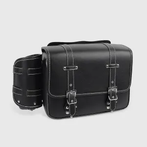 WOOGA Motorcycle Saddle Bags Leather Solo Swing Arm Bag Tool Storage Bag Waterproof Luggage Bags Left Side Bag fit for Ho&nda Rebel CMX 250 500 300 1100 Accessories (Saddle Bag)