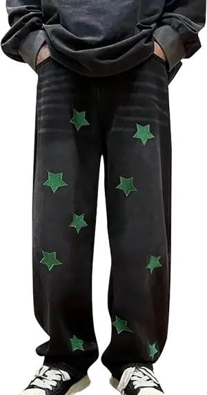 Work Long Trousers Jeans Pants Pocket Drawstring Waist Solid Color Slim Toe Jeans Taper Jean Men's Straight Fit