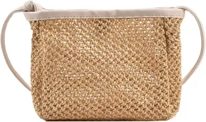 Woven Composite Shoulder Bag Durable Women Pillow Crossbody Bag For Summer Beach Outdoor Travel