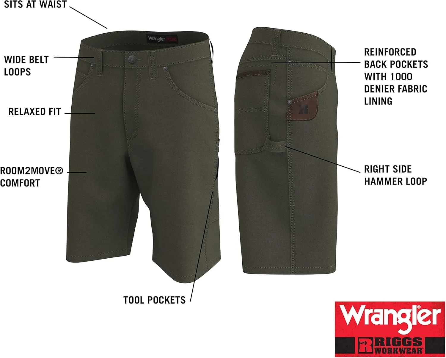 Wrangler Men's Ripstop Carpenter Short