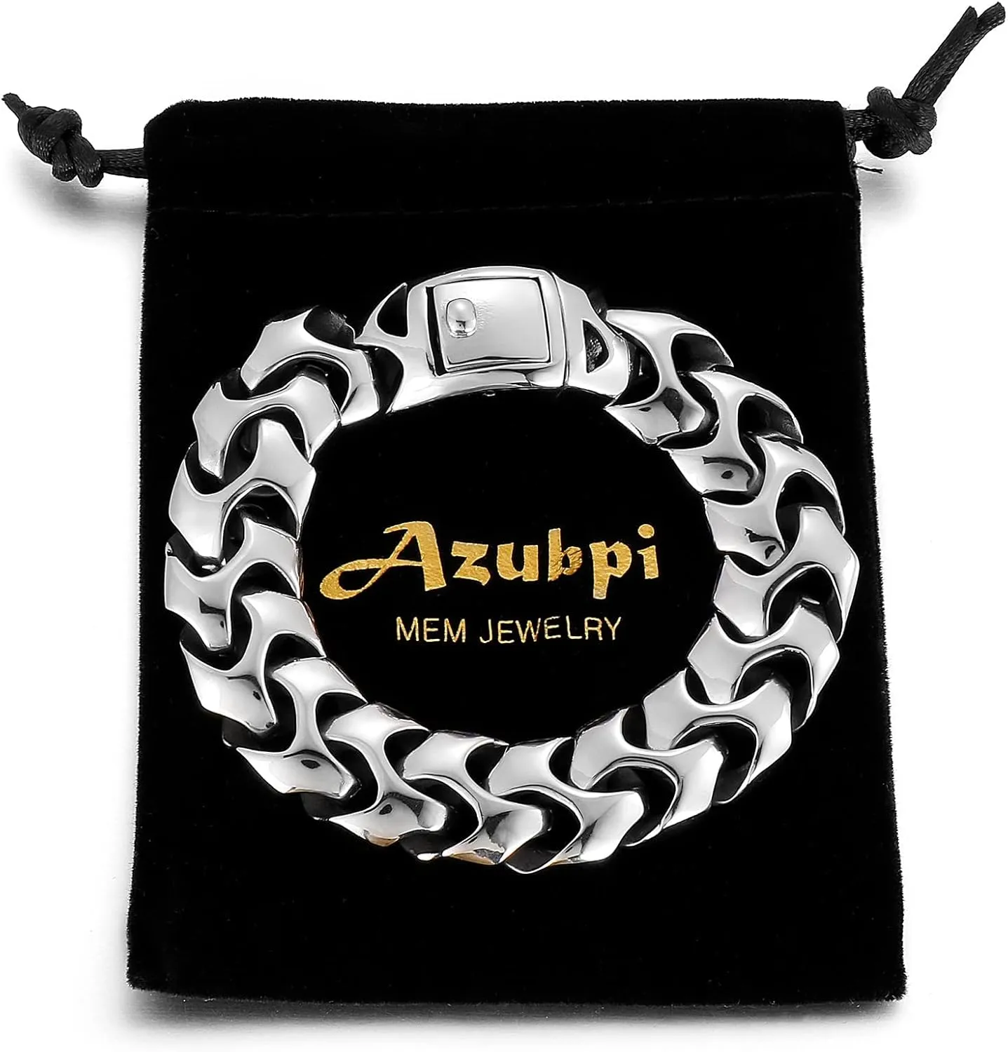 Wrist Armor Style Chain Men Bracelet Stainless Steel Punk Jewelry Silver Black Cool Gifts for Mens 8.26in/8.66in/9.05in/9.44in