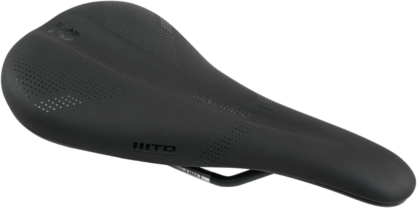 WTB Silverado 265 Medium Fusion Form Mountain Bike Saddle, Available with Carbon, Stainless Steel, or Titanium Rails, Comfortable Thin Padding, Contoured Shape with a Flex-Tuned Shell, Lightweight